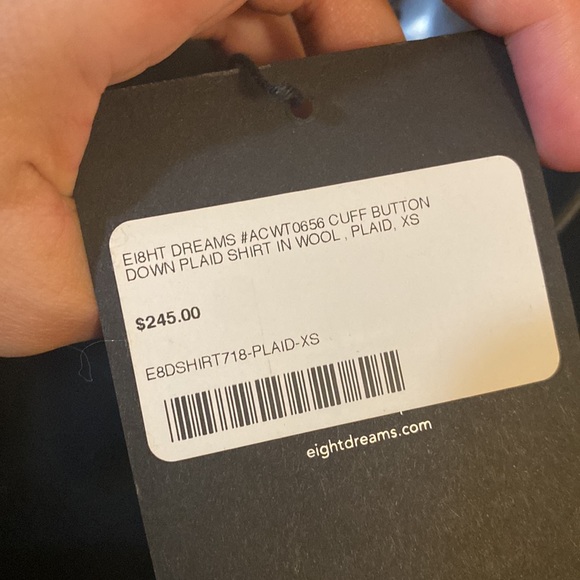 Ei8ht dreams plaid button down nWT Xs - Picture 6 of 6